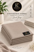 KHANIX LIBAAS – Sand Beige | Premium Unstitched Fabric