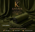Premium Olive Green Wash & Wear Unstitched Suit | Khanix Libaas