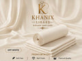 Premium Off-White Boski Unstitched Suit | Khanix Libaas